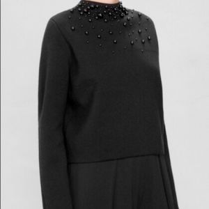 Black Pearl Embroidered Sweater